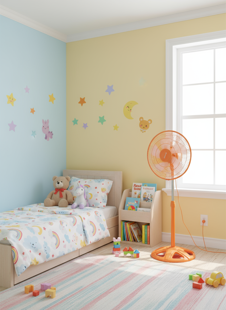 12” Orange HOUSEHOLD FAN