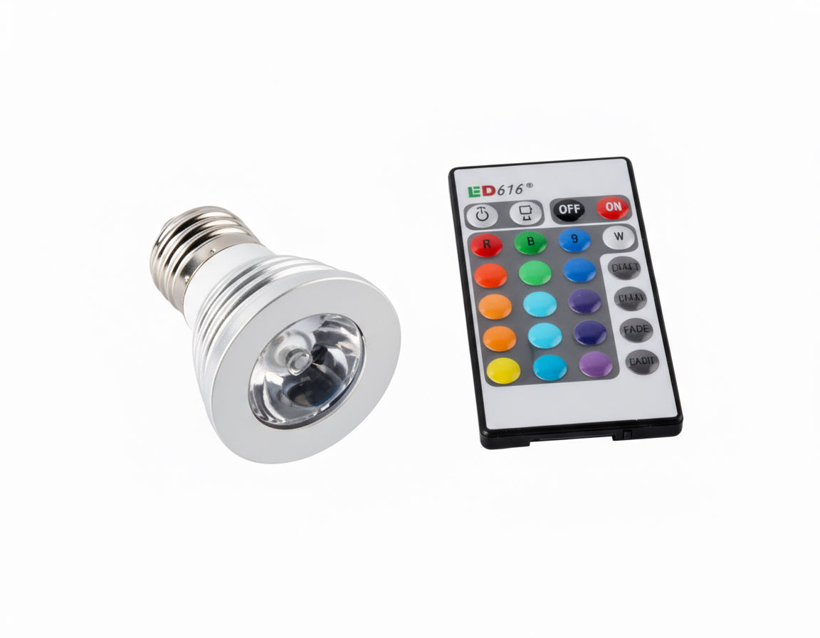 5W GU10 RGB LED Spotlight Bulb with Remote Control – Colour Changing + White Light