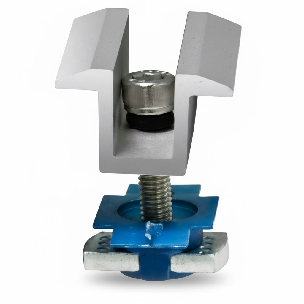 Solar Middle Clamp for P2000 Slotted Rail
