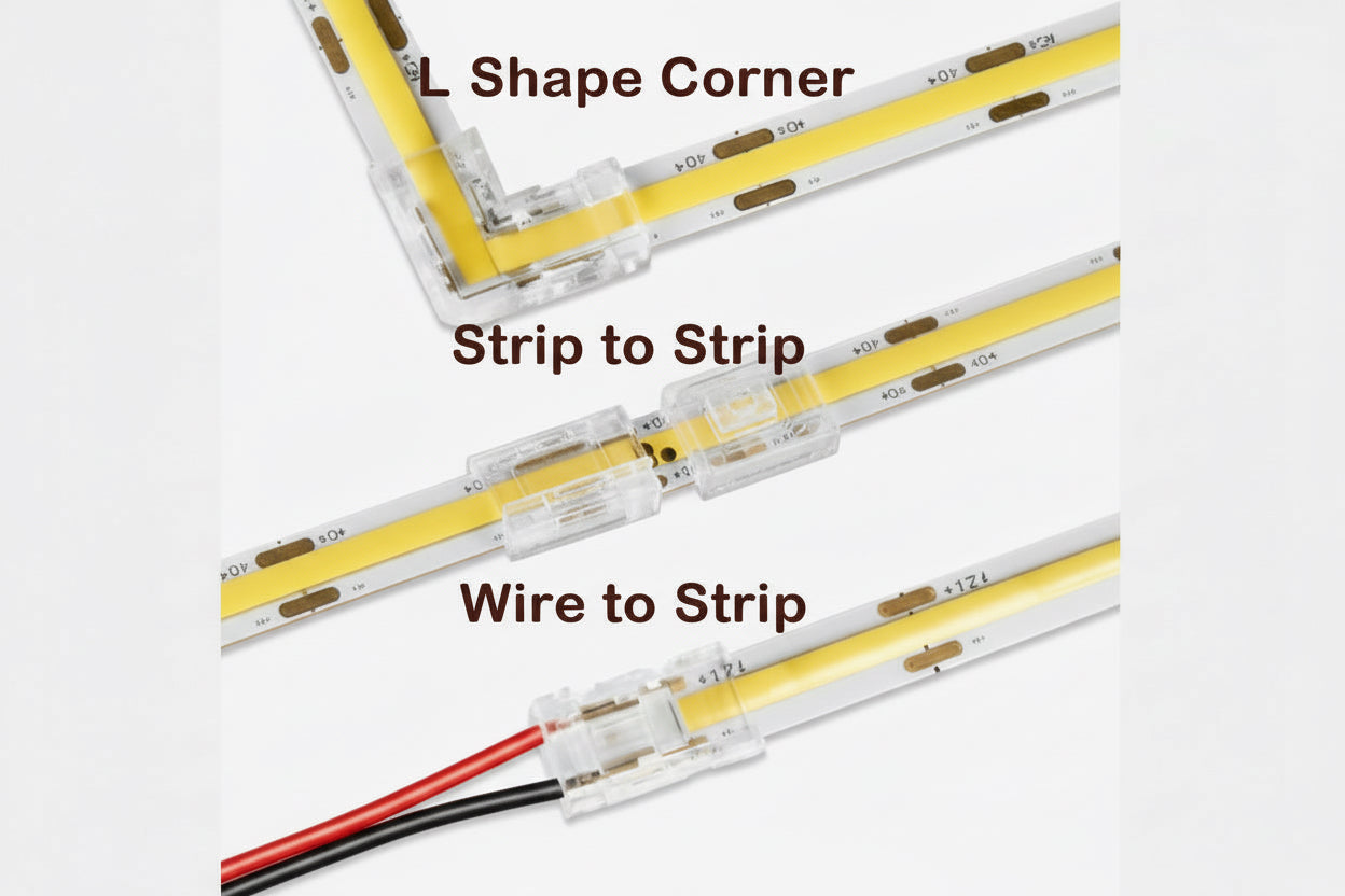 8mm Corner LED Strip Light Connector