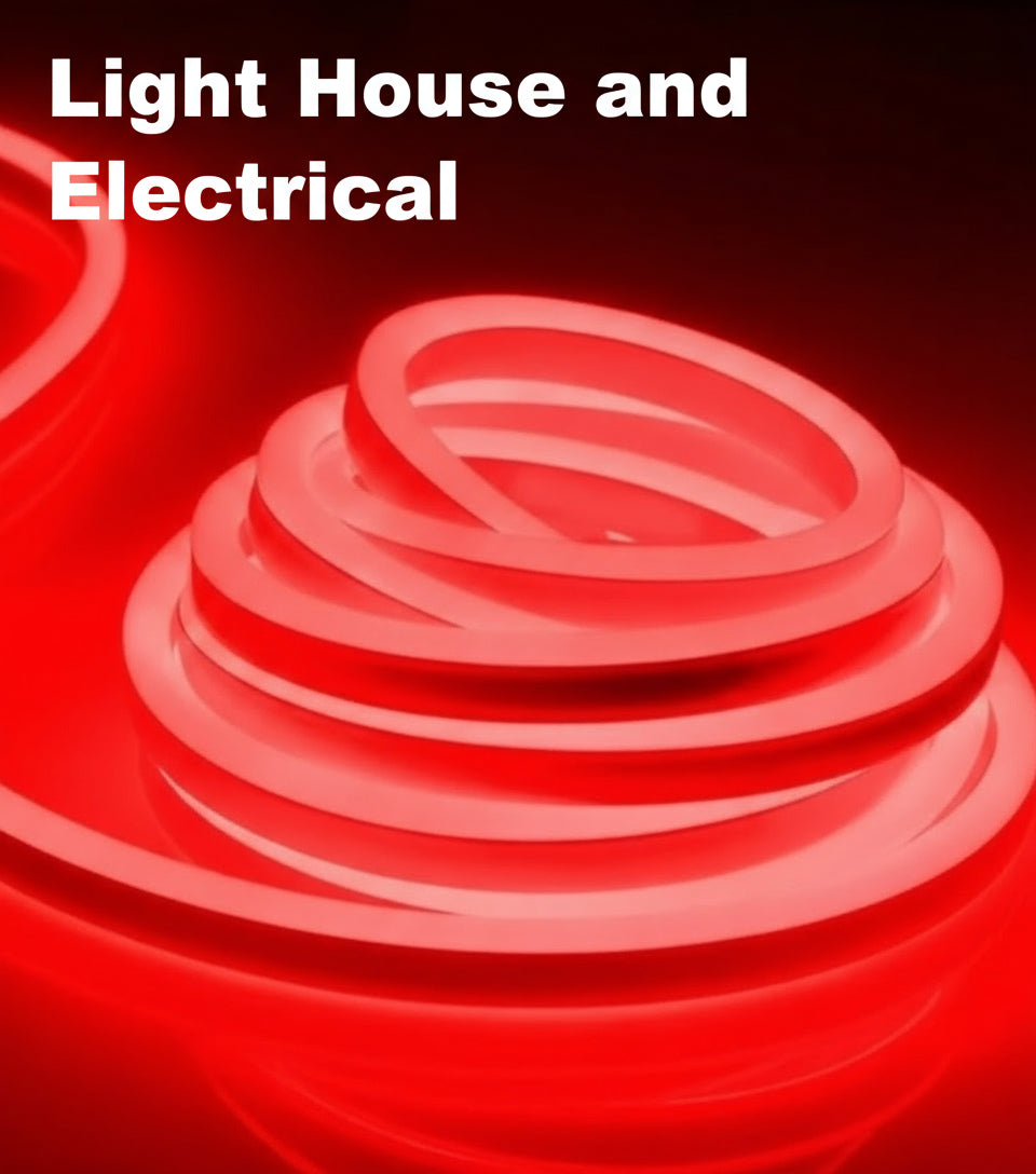 12v Neon LED Rope Light 5m RED B2