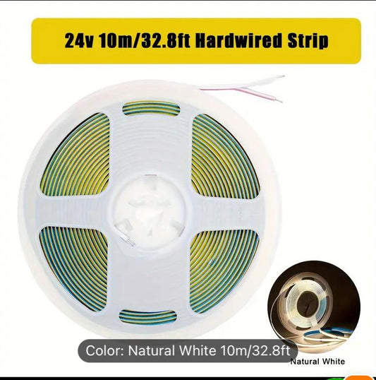 8mm 12VDC DAY LIGHT 4000K LED COB STRIP LIGHT IP20 10W/M /5M