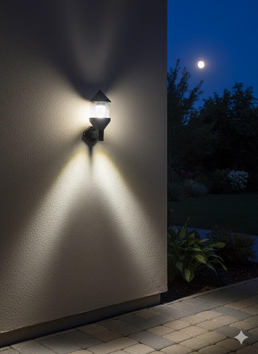 Wall Outdoor Rocket top Wall Lamp E27 8910 BK
