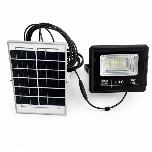50W LED Solar Flood Light with Remote Control – IP66 Outdoor Security Light
