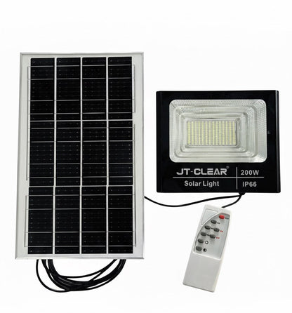 200w JT High Bright Solar Flood Light, Spotlight with Remote Control.