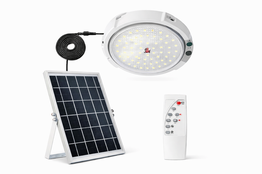 100W Solar LED Ceiling Light with Remote Control – Indoor Solar Lighting inkwenkwezi