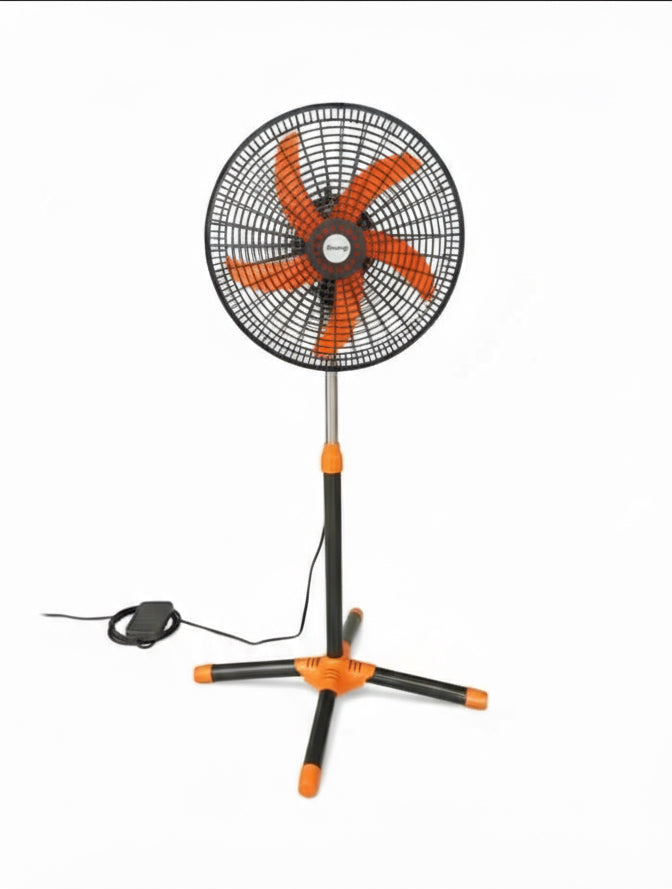 18” ORANGE AND BLACK HOUSEHOLD FAN