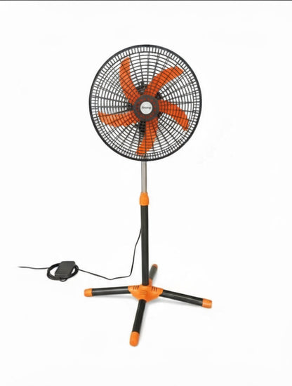 18” ORANGE AND BLACK HOUSEHOLD FAN