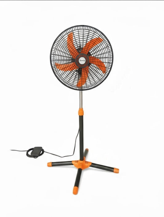 18” ORANGE AND BLACK HOUSEHOLD FAN