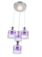 Four-arm LED kitchen colored glass chandelier  9941/3+1