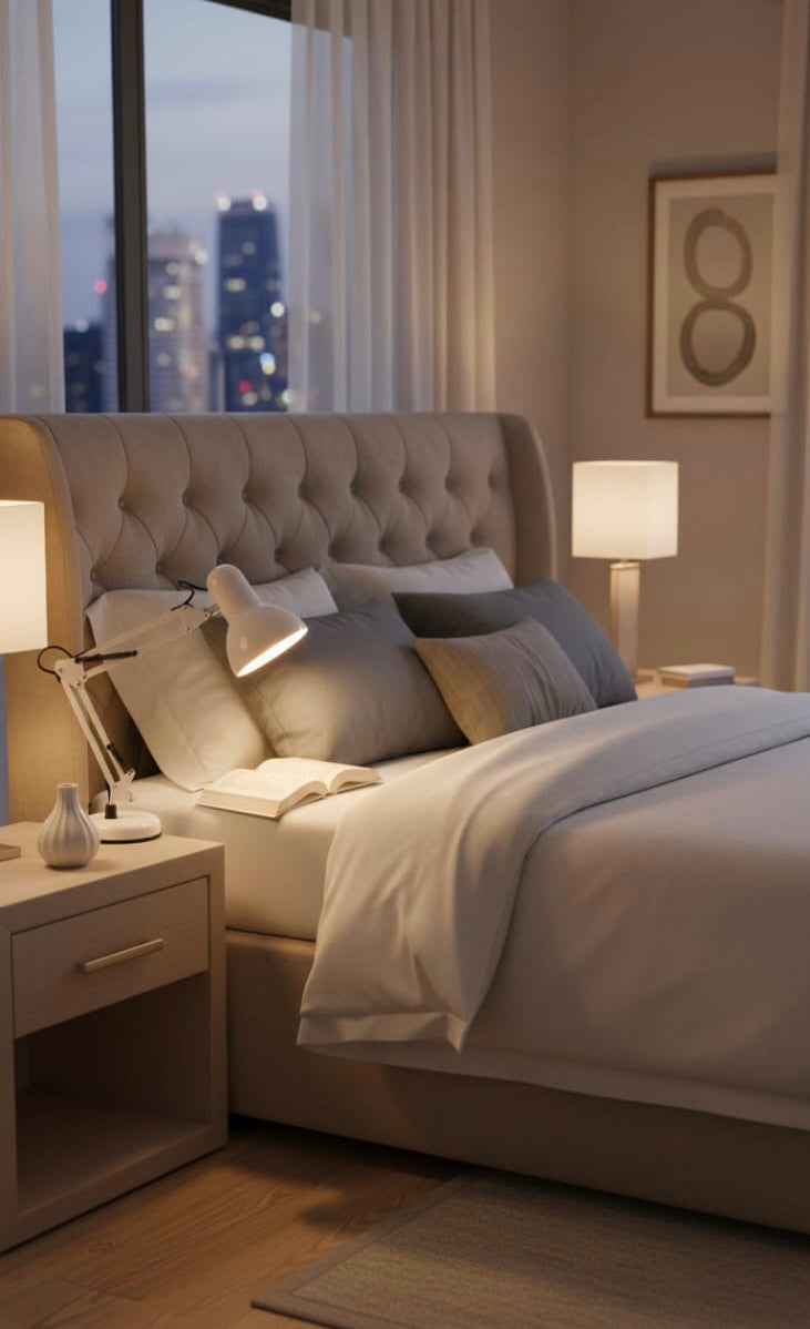 Swing Arm White Desk Lamp 811 WH