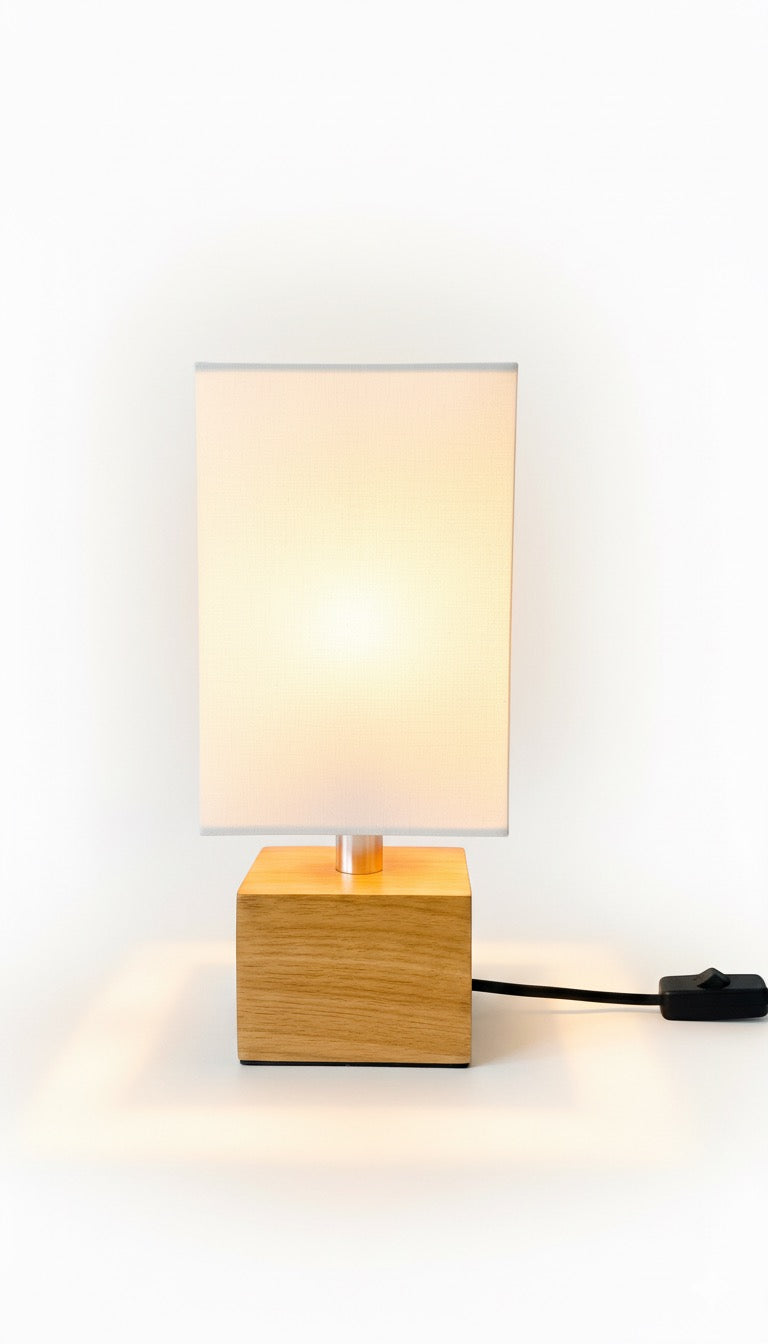 Table Lamp for Bedroom with square  Fabric Shade for Nightstand BQ-TL3019