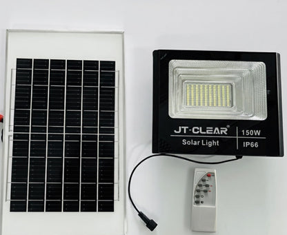 150w JT High Bright Solar Flood Light, Spotlight with Remote Control.