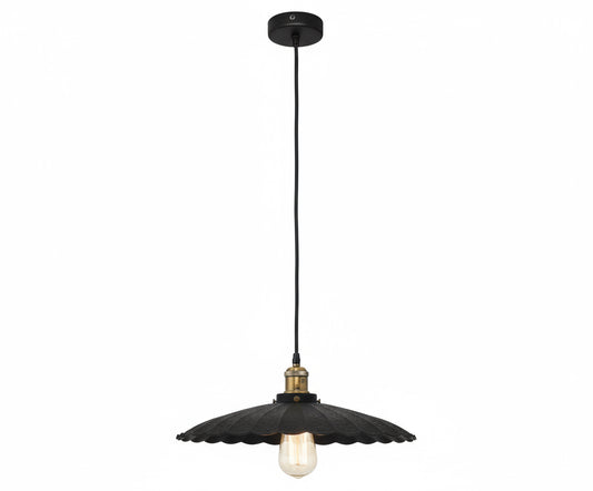 Industrial Black style metal pendant light with an E27 base