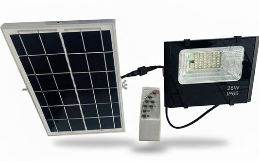 25W Solar Flood Light, Spotlight with Remote Control. TG25W