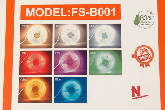 100M-8mm 220v LED COB STRIP LIGHT IP20 20W/M /100M ROLL (no transformer required )Color- Warm White-Cool White-Day Light-Blue-Red-Green