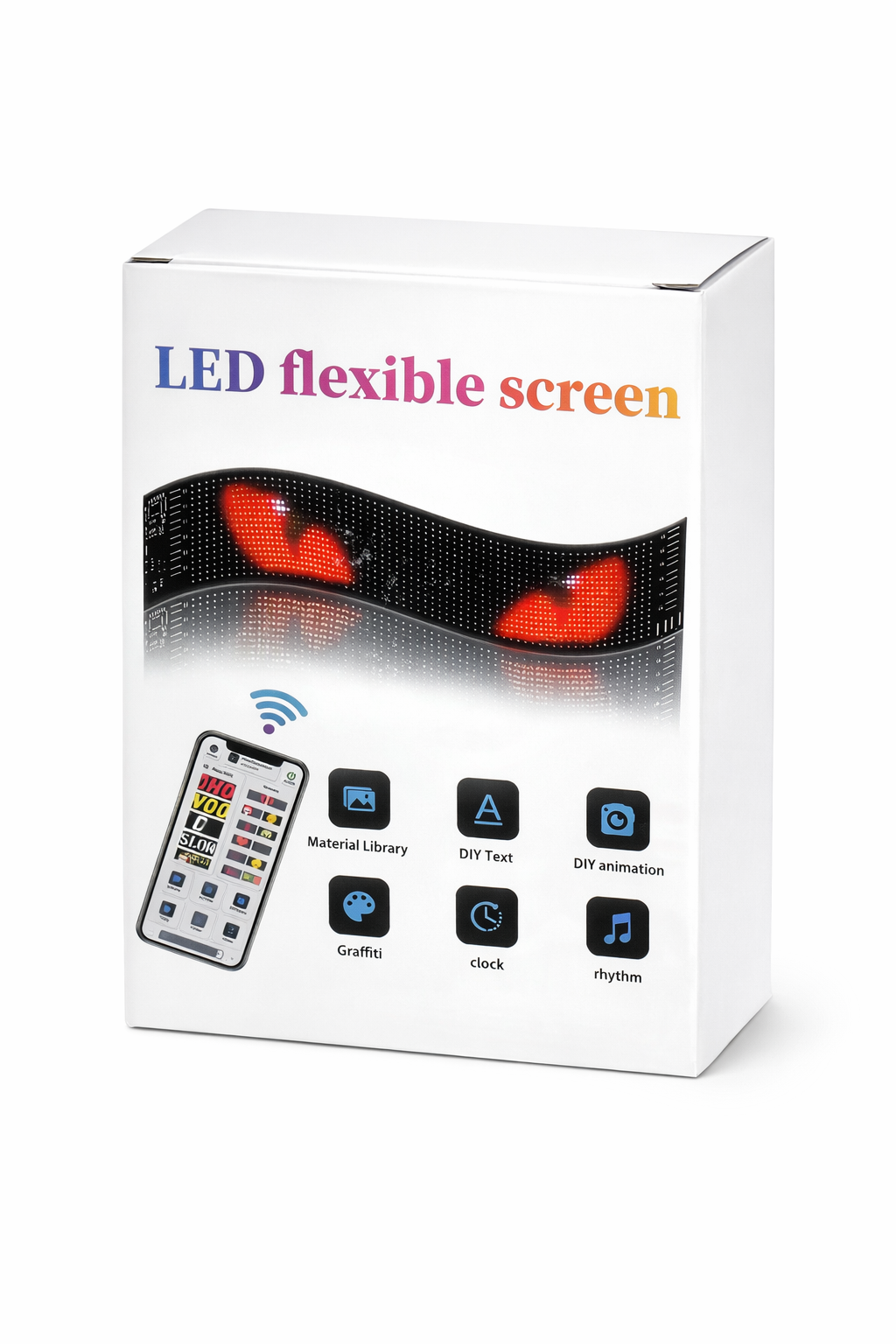 RGB LED Flexible Screen – App & Remote Controlled USB Display 16x96 LED ( 120x595MM)