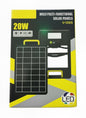 20w 2400mAH Solar Power Bank/12v Battery Charger and LED Light 5v/9v/16v V-120S