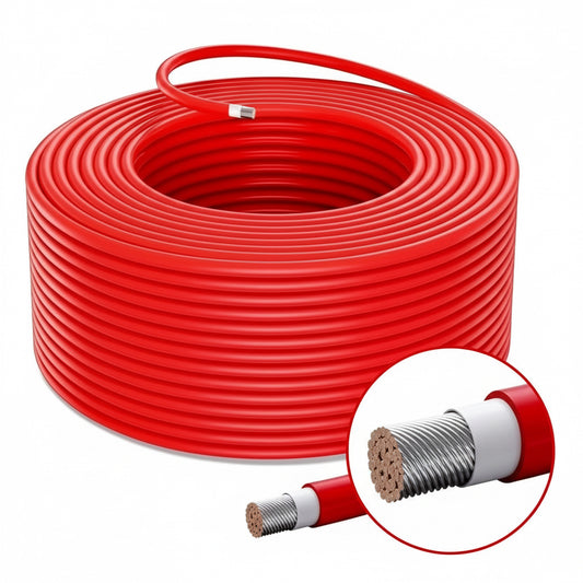 6mm² RED SOLAR CABLE Per 100m Roll