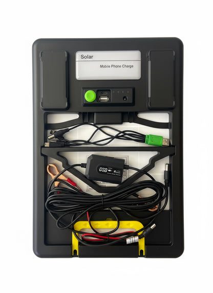 20w 2400mAH Solar Power Bank/12v Battery Charger and LED Light 5v/9v/16v V-120S