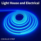 8mm 12VDC BLUE LED COB STRIP LIGHT IP20 10W/M /5M