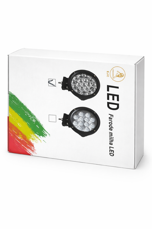 90W Round LED Work Light – 19 LED Off-Road Driving Lamp size 180mm