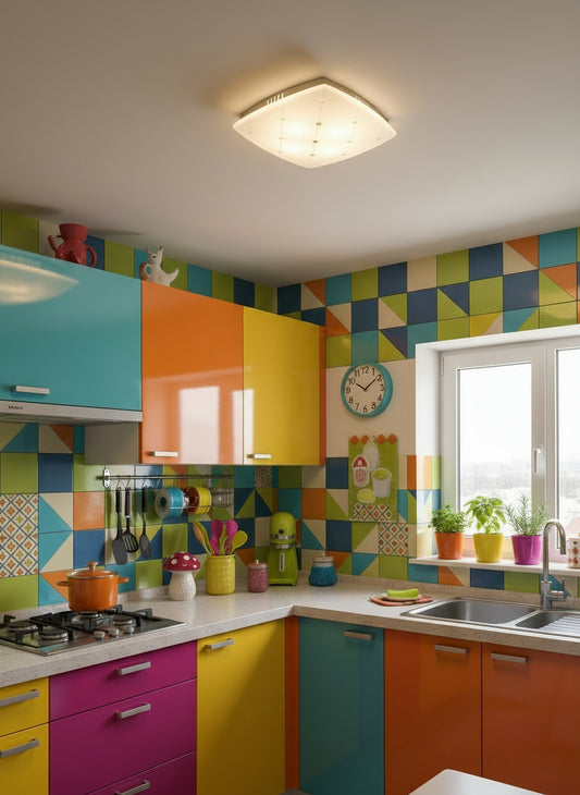 Frosted  Glass Square Ceiling Light fitting CE203/S