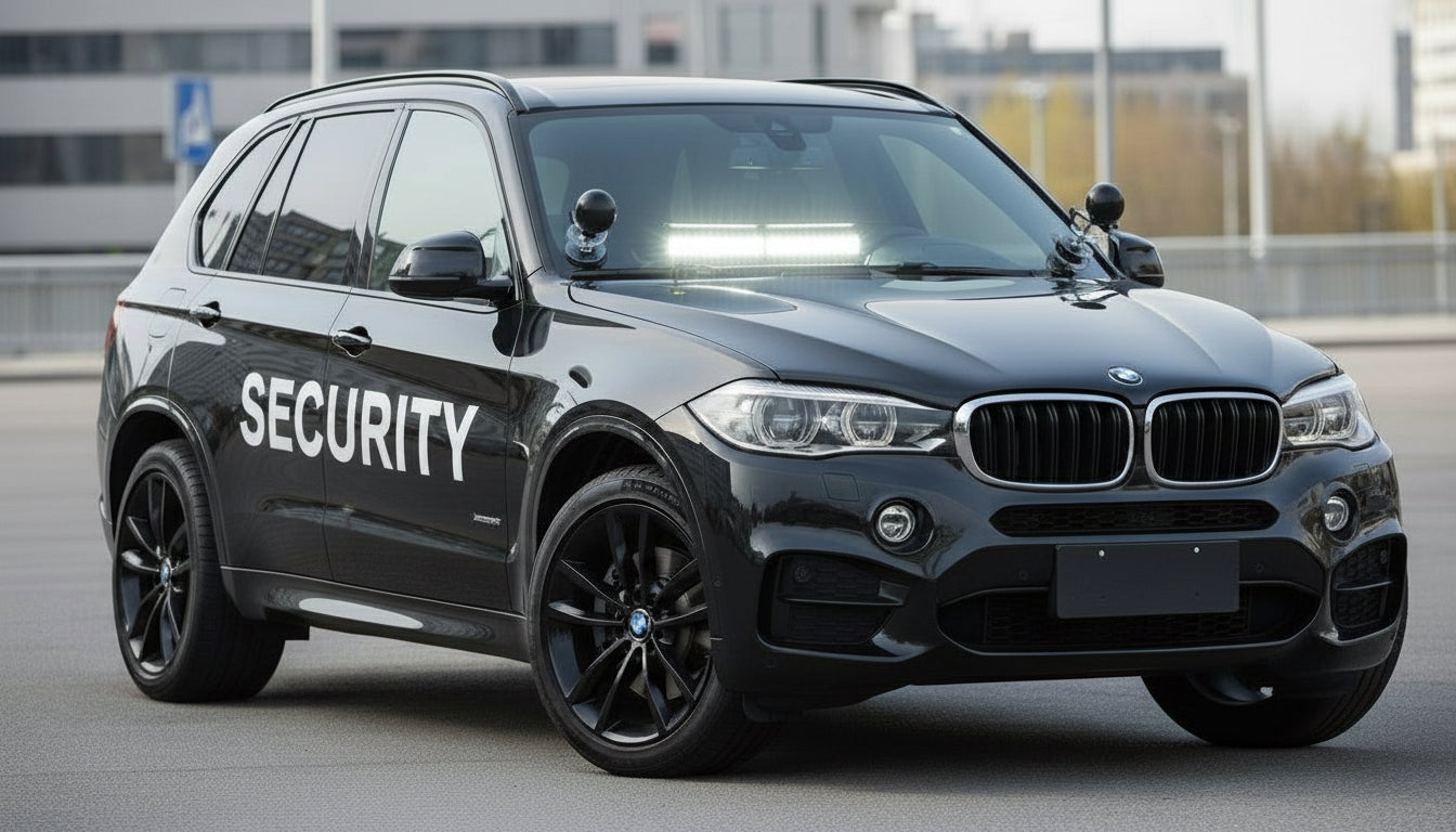 12v-24v Security Car Led White Warning Dashboard Mount Light XP-COB-2