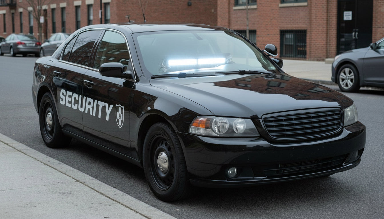 12v-24v Security Car Led White Warning Dashboard Mount Light XP-COB-2