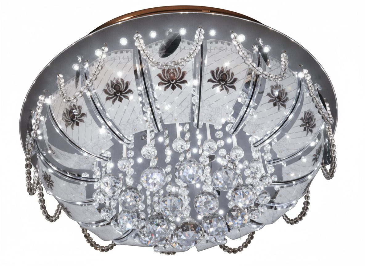 BQ001/600-DIY Glass LED Colour Changing Chandelier with Mp3 (USB) and SD Card slot