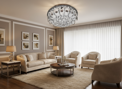 BQ001/600-DIY Glass LED Colour Changing Chandelier with Mp3 (USB) and SD Card slot