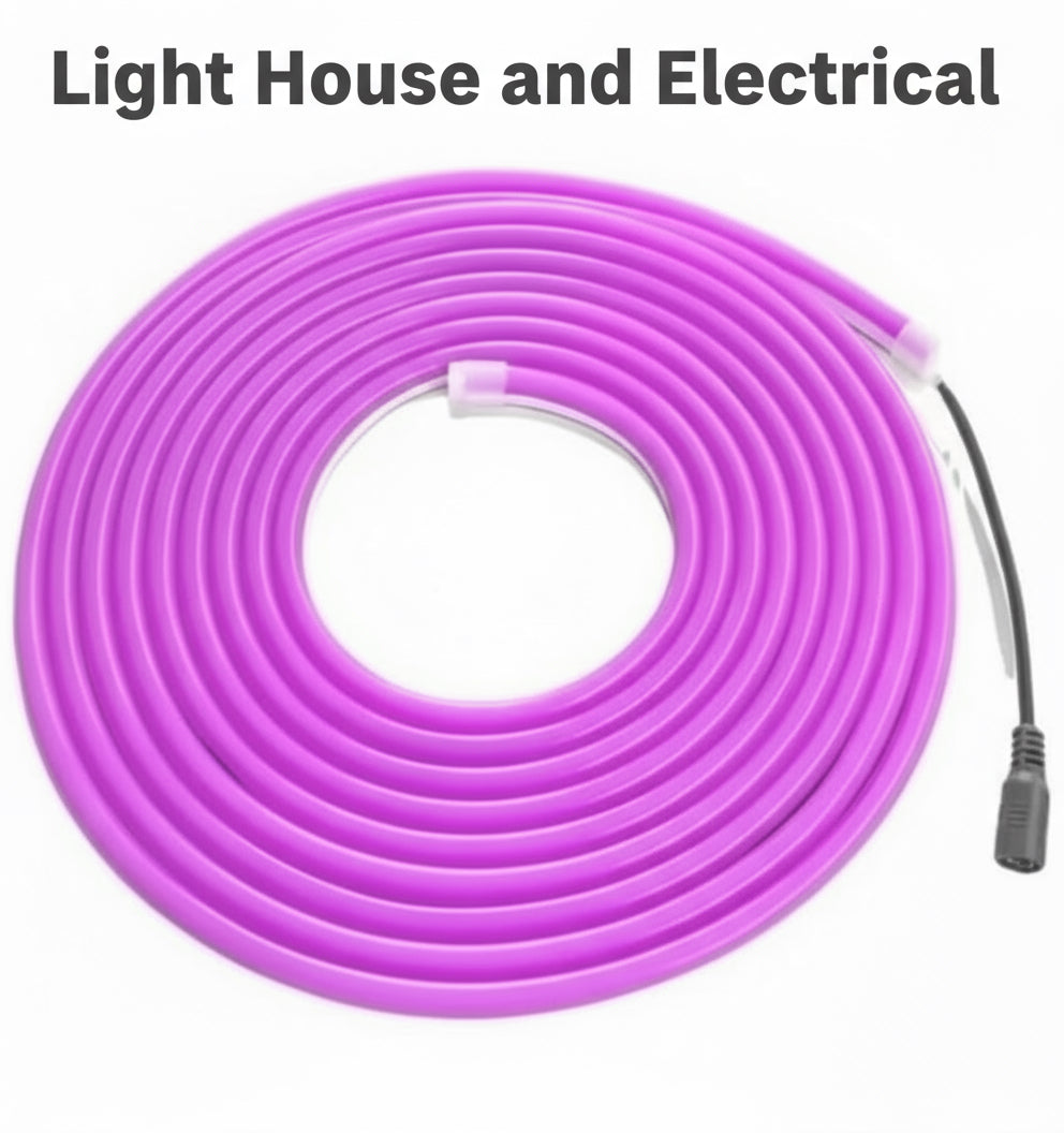 12v Neon LED Rope Light 5m PURPLE B2
