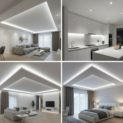 1M-8mm 220v LED COB STRIP LIGHT IP20 20W/M /1M ROLL (no transformer required )Color- Warm White-Cool White-Day Light-Blue