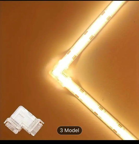 8mm 2Pin L-Shape or corner COB LED Strip Lights  Single Color LED Strips Easy Install No Dark Space