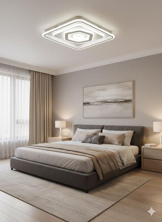 LED Modern Square light , Bedroom Study Living Room Fashion Decoration 3 Color Changing Ceiling Light(warm white ,cool white and day light) BQ-DX065