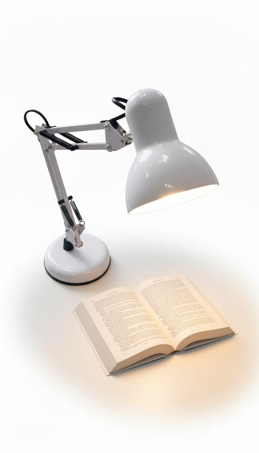 Swing Arm White Desk Lamp 811 WH
