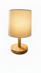 Table Lamp for Bedroom with Round Fabric Shade for Nightstand BQ-TL3006