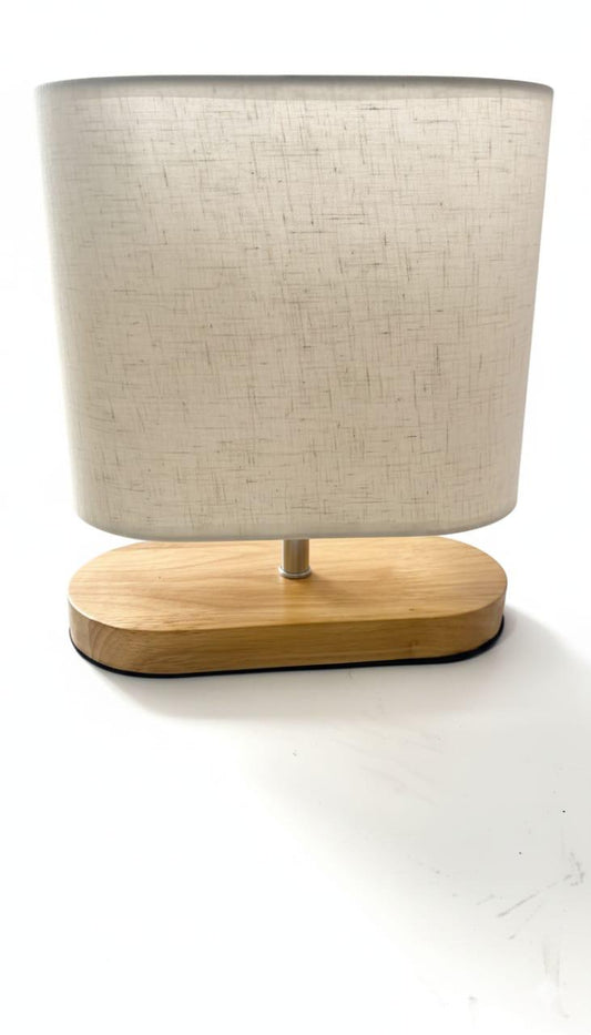 Table Lamp for Bedroom with Round Fabric Shade for Nightstand BQ-TL3010