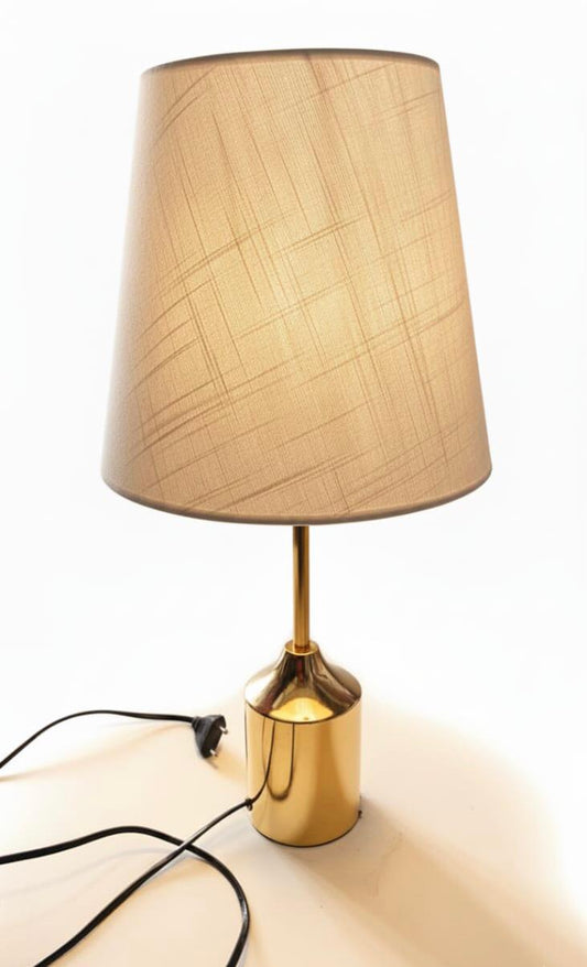 Contemporary Polished Brass Cylinder Table Lamp HD014