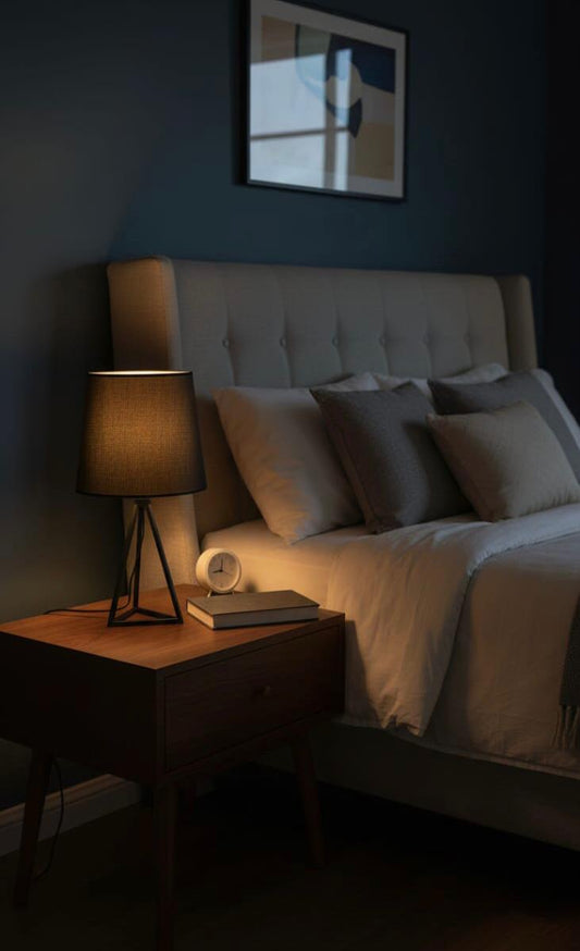 Modern Geometric Desk Lamp with Black Shade - HD053