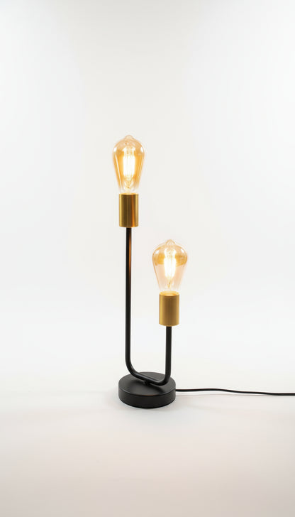 lndustrial Black and Brass Desk Lamp JMX-25193/1T