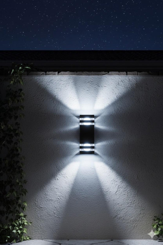 Outdoor Double sided Square Wall Glass Lamp Glass E27 2125/2