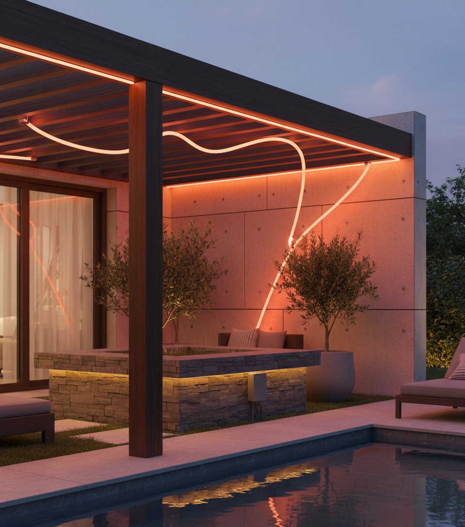 8mm-12cm Cut 220v-IP65/Outdoor Red COB LED Strip light
 20M