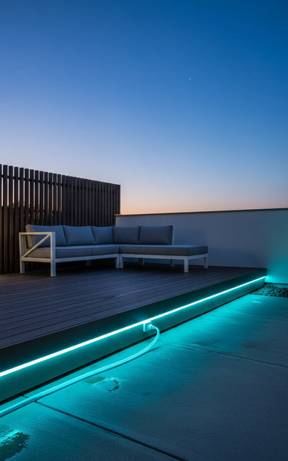 8mm-12cm Cut 220v-IP65/Outdoor BLUE COB LED Strip light 10M