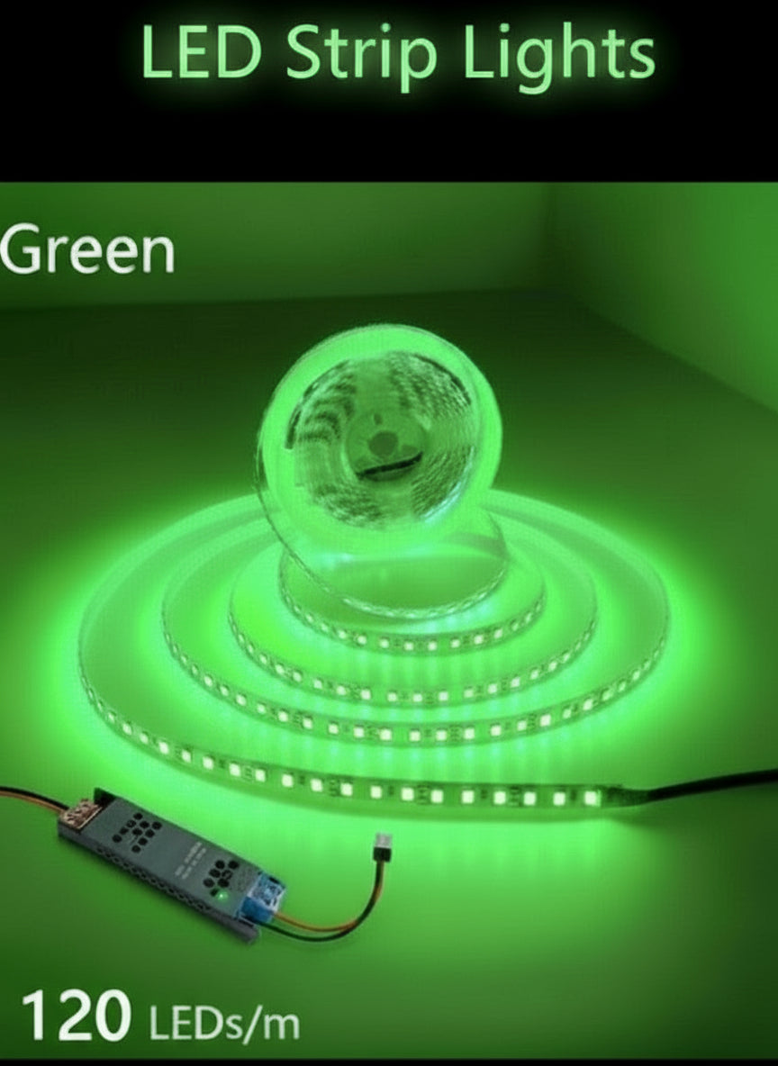 24v 2835 120/CM 14W 120LEDS/M SMD  GREEN LED Strip light