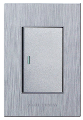 4x2 1 Lever 2 Way Switch Silver Design