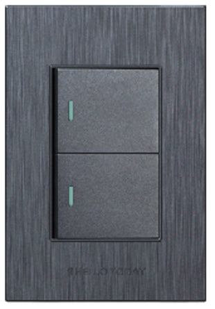 4x2 2 Lever 2 Way Switch Dark Grey Design