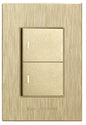 4X2 2 Lever 1 Way Switch Gold Design S11-102/1